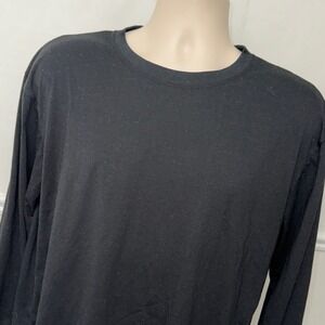 Punto Blanco Mens Long Sleeve T-Shirt Black Crew Neck Size M Regular Fit